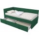 Кровать угловая Mono (зелёная)