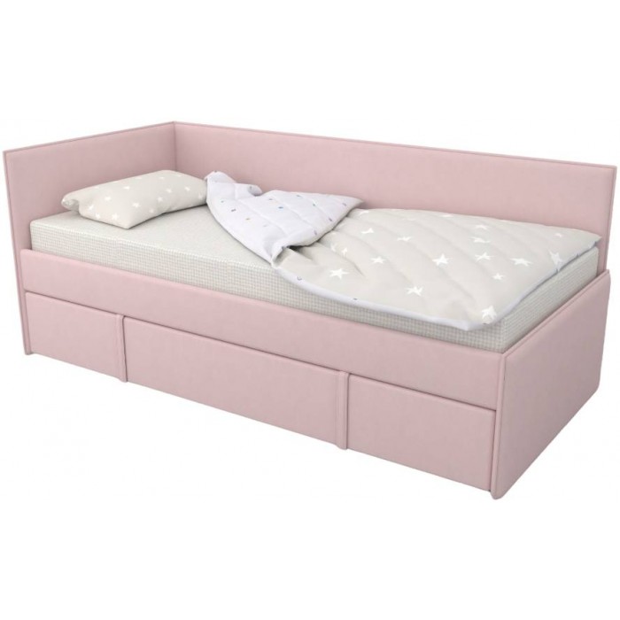 Кровать угловая Mono (розовая)