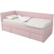 Кровать угловая Mono (розовая)