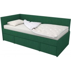 Кровать угловая Mono (зелёная)