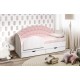 Кровать с мягкой спинкой Софа-10 (розовая)