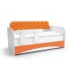 Кровать - тахта апельсин с мягким фасадом