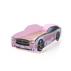 Кровать-машина "Додж" розовый металлик