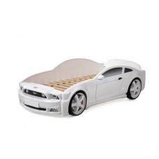 Кровать-машина "Мустанг" 3D белый