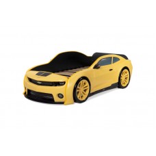 Кровать-машинка объемная (3d) EVO "Camaro" желтый матовый